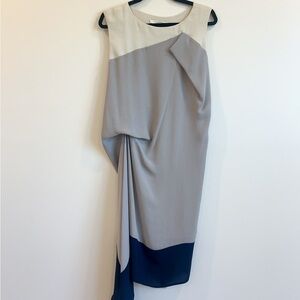 BCBGMAXAZRIA - Color Blocked Asymmetrical Dress